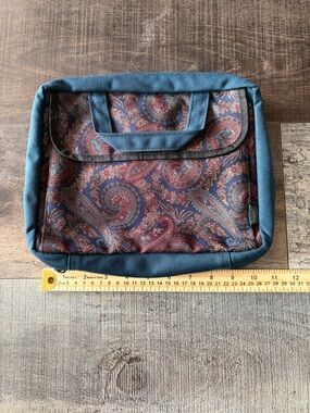Vintage Gregg USA Paisley Bible Bag Tote w/ Christian Fish Logo